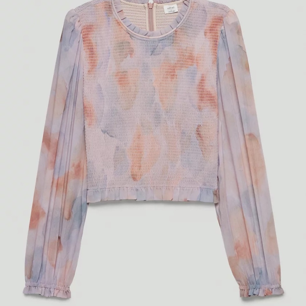 Aritzia | Wilfred Tempest Blouse | Pale Sky